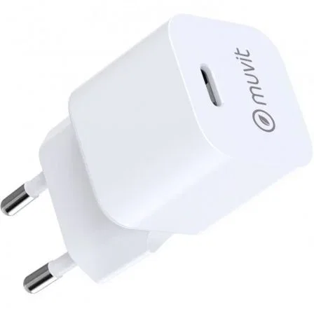 Muvit Cargador de Pared For Change MCACC0048 20W con 1 USB Tipo-C